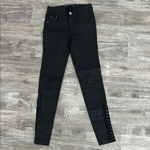 Zara Kids Black Leather Jeans